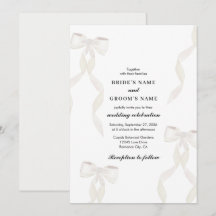 Formal White Ribbon feierliche Hochzeit