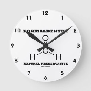 Formaldehyde Natural Preservative (Molecule) Runde Wanduhr
