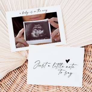 Formale Babynamenskarte mit Kalligrafie Dankeskarte