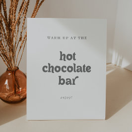 Formale einfache Heiße-Schokolade-Bar Sockelschild