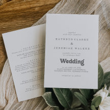Formale einfache Hochzeit vorne und hinten