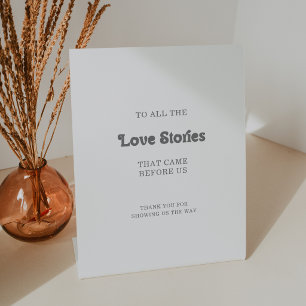 Formale einfache Hochzeitsliebesgeschichten Sockelschild