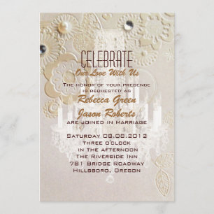 Formale elegante Schwünge Paris Vintage-Hochzeit Einladung