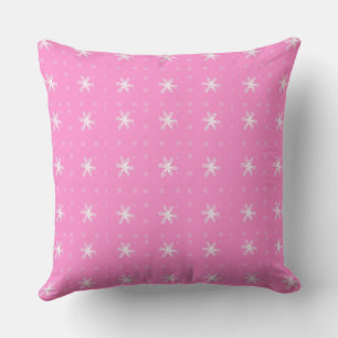 Formale Floral-Quadrat-Rätsel Rosa Kissen