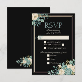 Formale florale Remissionskarte RSVP Karte