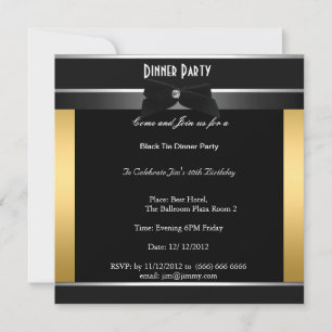 Formale Geburtstags-Dinnerparty-Einladung im Smoki Einladung