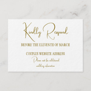 Formale Goldene Black-Tie-Hochzeitsinformationen Einladung
