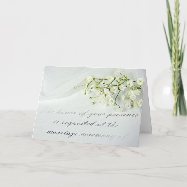 formale Hochzeitseinladung mit dem Atem des Babys Karte (Vorderseite)