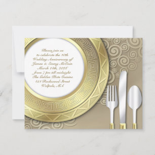 Formale Hochzeitstag-Dinner-Einladung Einladung