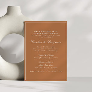 Formale klassische Border Schrift Hochzeit Terrako Einladung