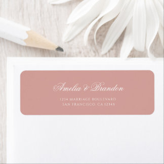 Formale klassische Dusty Rose Schrift Hochzeitsadr