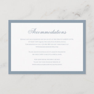 Formale klassische verstaubte blaue Hochzeitsunter Begleitkarte