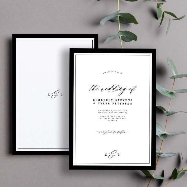 Formale mit Monogramm Hochzeit Einladung (Von Creator hochgeladen)