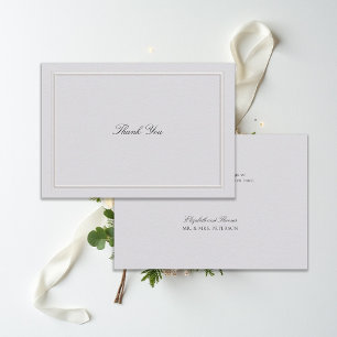 Formale moderne klassische elegante Hochzeit Elfen Dankeskarte