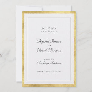 Formale moderne klassische falsche Goldperlen-Hoch Save The Date