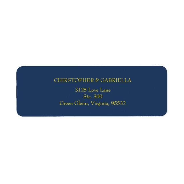 Formale Navy- und Gold-Hochzeit (Vorne)