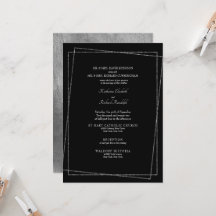 Formale Schwarz- und Metallic-Silber-Geometrie