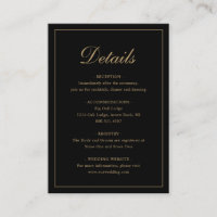Formale traditionelle Hochzeit in Schwarz und Gold
