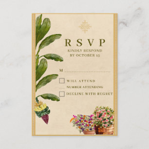 Formale traditionelle Hochzeits-RSVP-Karte Elega RSVP Karte