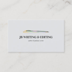 Formaler grauer Kugelschreiber Schriftsteller Blog Visitenkarte