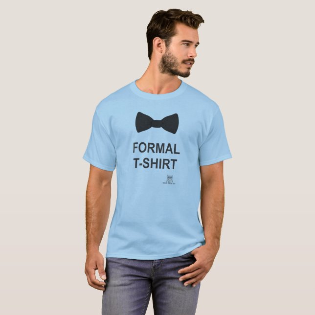 Formaler T - Shirt mit Bogen-Krawatte (Vorne ganz)