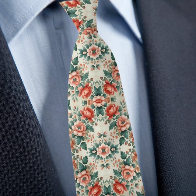 Formales Blumenmuster Krawatte (Von Creator hochgeladen)