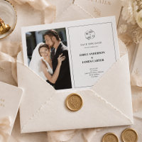 Formales modernes Foto-Hochzeitsmonogramm Anfangsb
