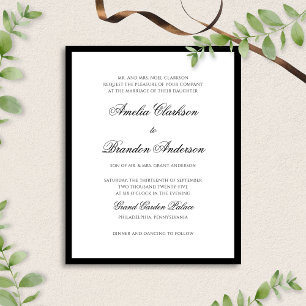 formales Schwarz-Weiß-Grenzskript WeddinG