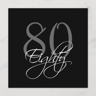 Formales schwarzes Grau-80. Einladung