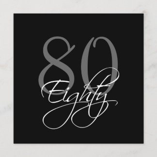 Formales schwarzes Grau-80. Einladung