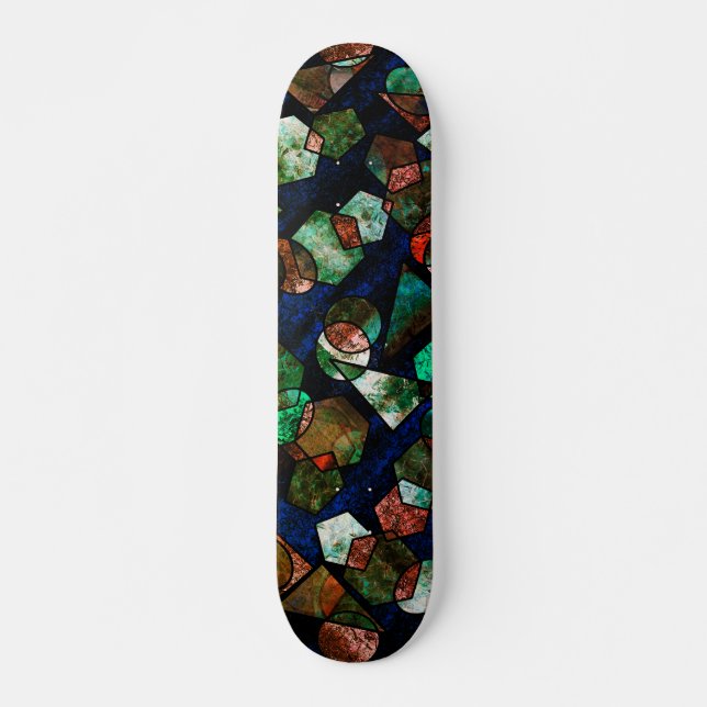Formas geométricas unregelmäßiges e textura verfor skateboard (Vorne)
