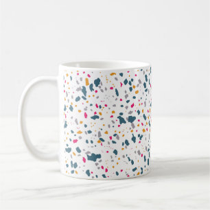 Formas moderas azules y rosas kaffeetasse