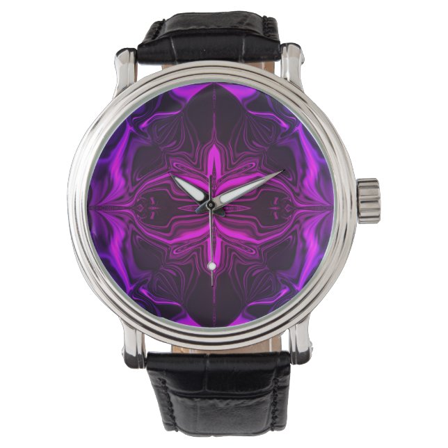 Formas, "traços rosa flutuam" em fundo azul?Formas Armbanduhr (Vorderseite)