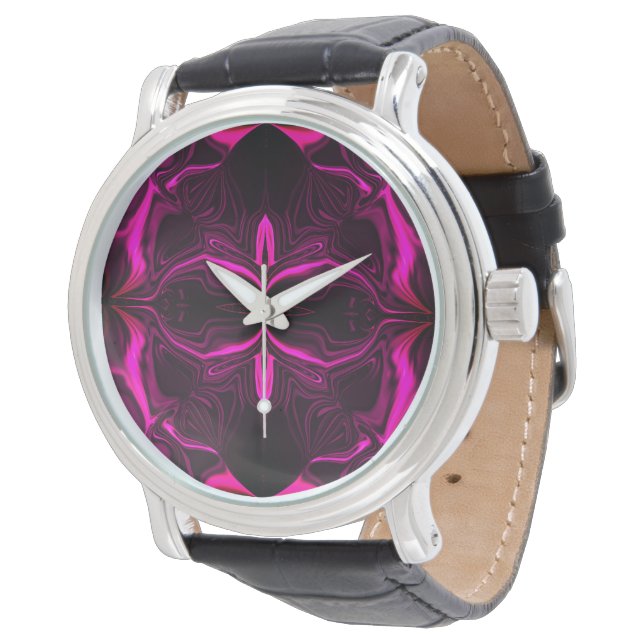 Formas, "traços rosa flutuam" em fundo azul?Formas Armbanduhr (Schrägansicht)