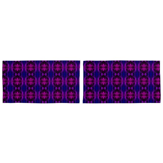 Formas, "traços rosa flutuam" em fundo azul? kissenbezug (Vorderseite-Set)