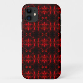 Formas, "traços vermelhos flutuam", em fundo preto Case-Mate iPhone hülle