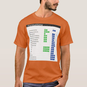 Formatieren von Excel-Tastenkombinationen T-Shirt