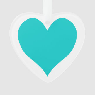 Forme de coeur bleu caraïbe