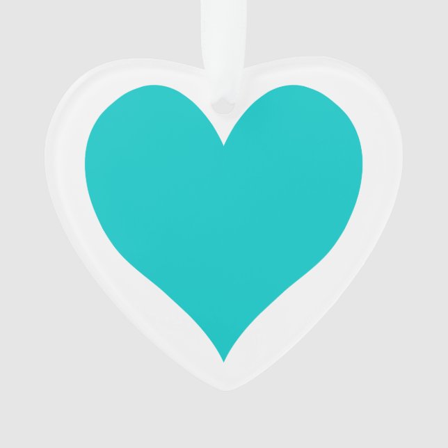 Forme de coeur bleu caraïbe (devant)