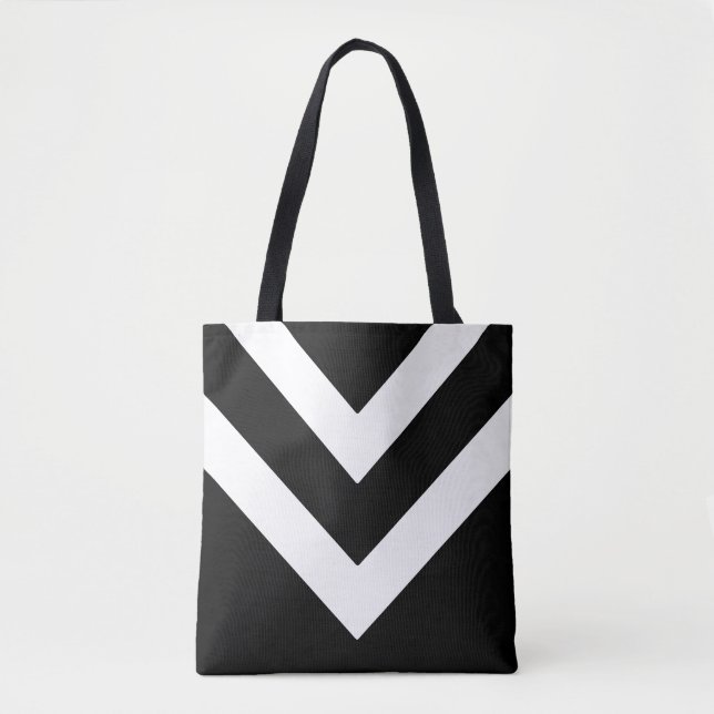 Forme géométrique moderne en Sac fourre-tout noir  (Devant)
