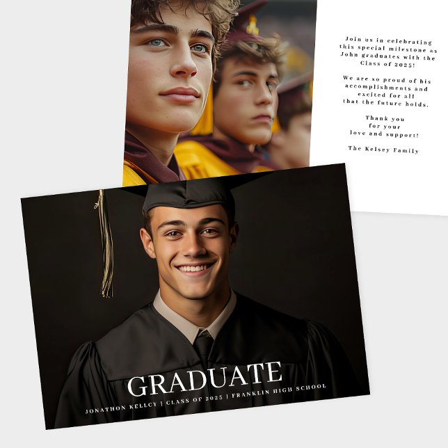 Formel 2 Typographie Photo Faire-part (Créateur téléchargé)