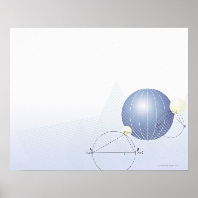 Formel, Diagramm, Mathematiksymbole Poster (Vorne)