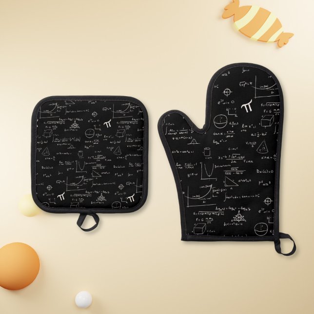 Formel für Schwarz und Weiß Ofenhandschuh & Topflappen-Set (Von Creator hochgeladen)