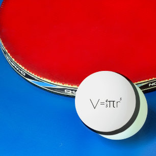 Formel für Volumen eines Bereichs Tischtennisball