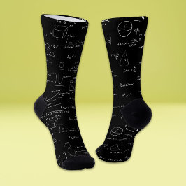 Formel-Gleichungsmuster für Black Math Teacher Socken
