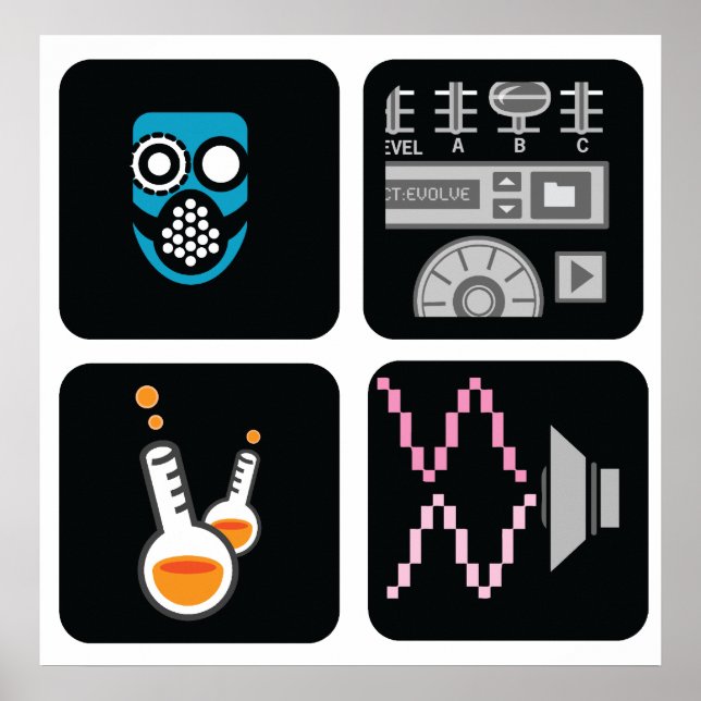 Formel-Projekt quadratisches Set-1 Poster (Vorne)