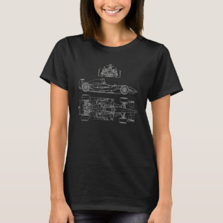 Formel Racecar schematische Racing Formel Racecar T-Shirt