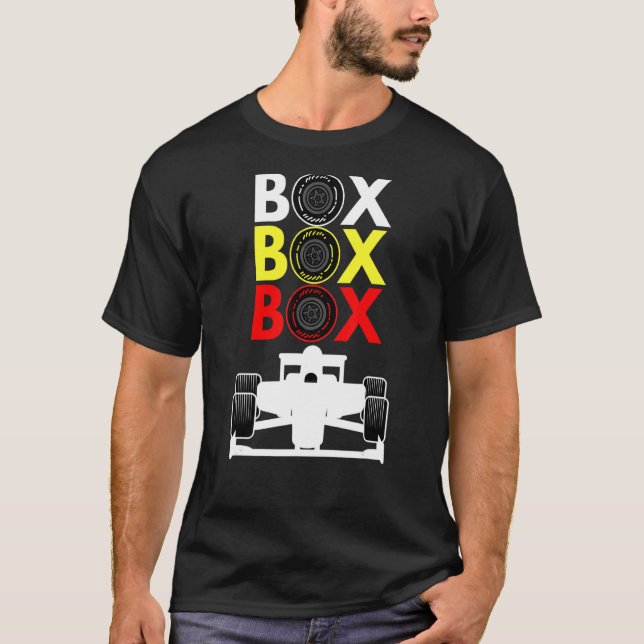 Formel-Racing-Box-Feld Funkruf nach Pitbo T-Shirt (Vorderseite)