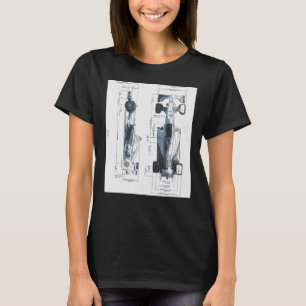 Formel-Racing Car Blueprint Mechanikerin T-Shirt