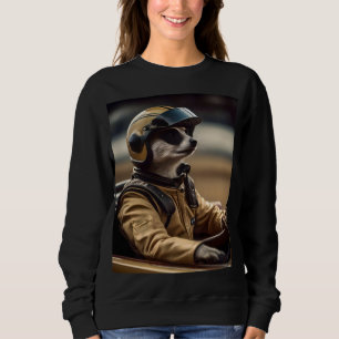 Formel Spaß: Beruflicher Rennfahrer für Meerkat Sweatshirt